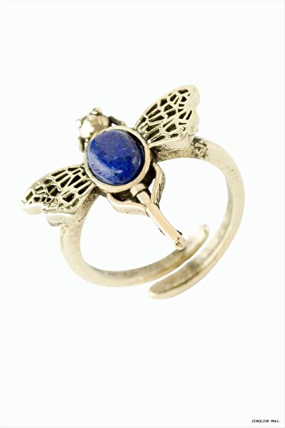 ZERO LAND Zngzrmll Authentic Dragonfly with Natural Stone (54006) Ring Lapis