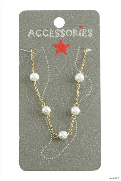 ZERO LAND Concepta İnci Luxury Steel (01125) Anklet Yellow