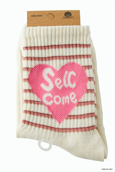 ZERO LAND Zngzrmll Heart College Socks (53656) 8X28 Cream