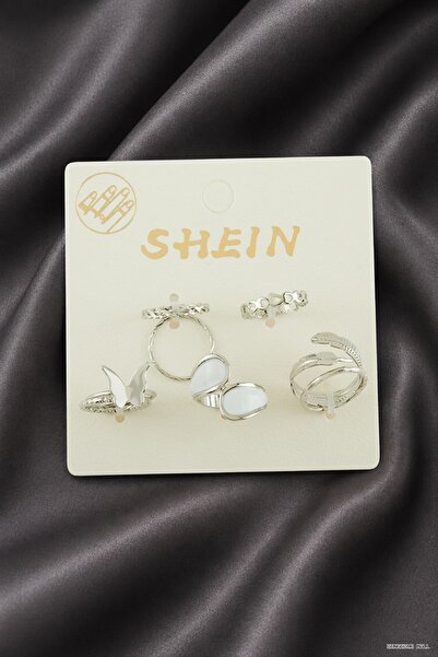 ZERO LAND Zngzrmll 7 Pcs Enamel Luxury Joint Rings (24047) Silver Color
