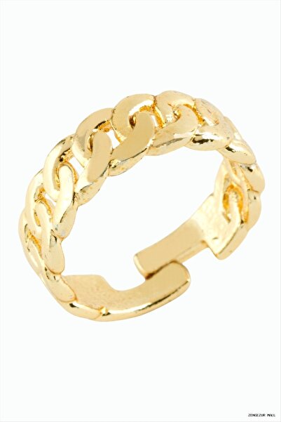 ZERO LAND Zngzrmll Chain Shaped Metal (53137) Ring Yellow