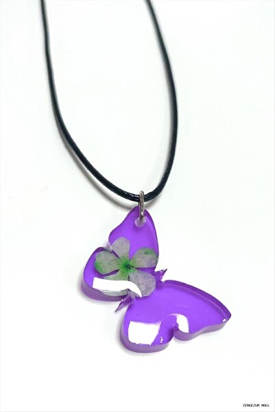 ZERO LAND Zngzrmll Snowball Flower Epoxy (60122) Pendant Purple