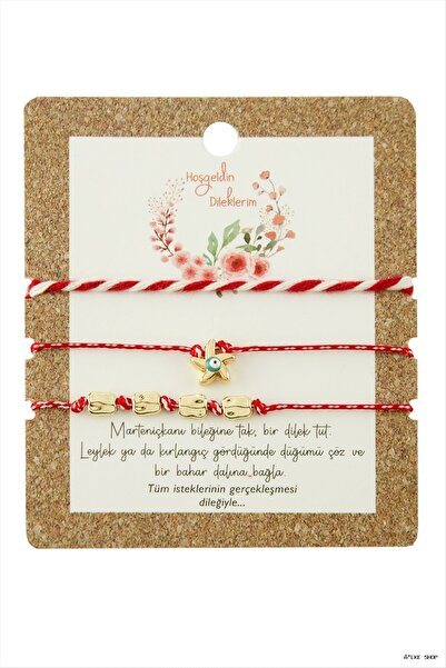 ZERO LAND Ilkestor 3 Pieces Starfish Marteniçka (64245) Bracelet Red
