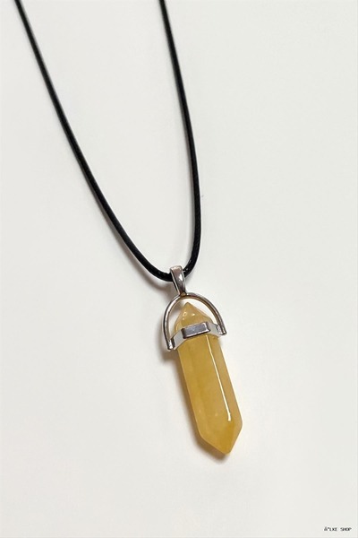 ZERO LAND Ilkestor Akik Point (62810) Necklace Yellow
