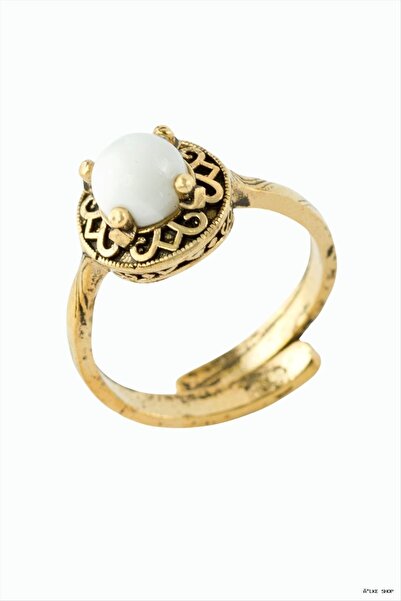ZERO LAND Ilkestor Round Natural Stone Authentic (64435) Ring