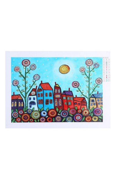 HALAMODO 5D Rainbow Multi-color Diamond Painting Kit 30x40cm