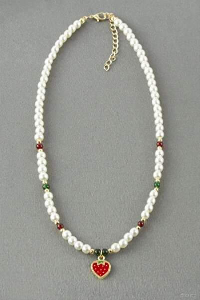ZERO LAND Ilkestor Strawberry Pearl Beads (64219) Necklace White