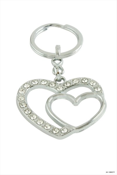 ZERO LAND Concepta Stone Keychain (233811) Silver Color