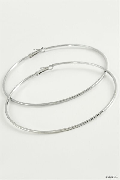 ZERO LAND Zngzrmll Crushed Metal Hoop Earrings 8-9-10 cm (55922) 9 cm