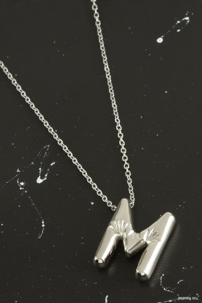 ZERO LAND Zngzrmll m Letter Balloon Pendant (63130) Silver Color