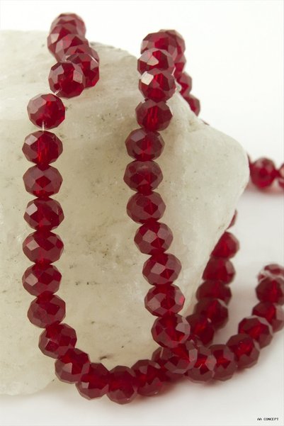 ZERO LAND Concepta Colorful Crystal String Stone 8 (02422) mm Burgundy