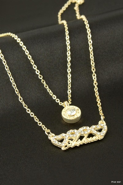 ZERO LAND Ilkestor My Love Written Double (60844) Necklace Yellow