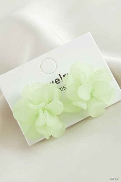 ZERO LAND Ilkestor Flower Plastic (55407) Earrings Green