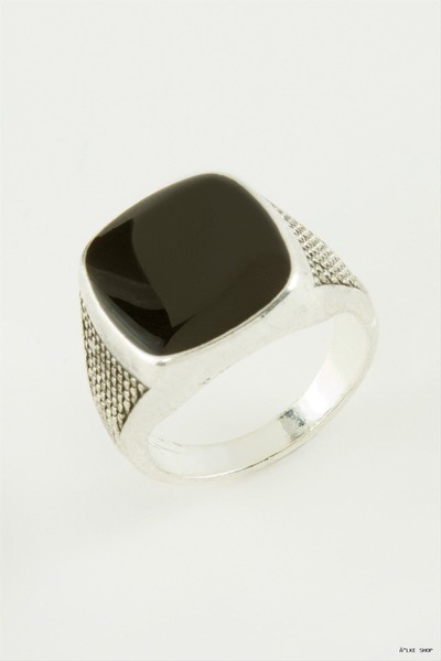 ZERO LAND Ilkestor Black Metal Men's (60127) Ring 21