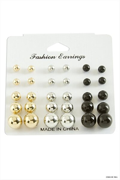 ZERO LAND Zngzrmll Pearl Earrings with Card 30 (55630) Pieces Marbled