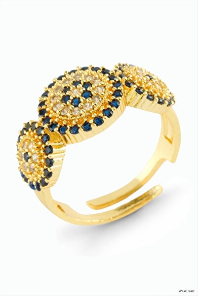 ZERO LAND Ilkestor Nazar Zircon Stone Metal (55828) Ring Yellow
