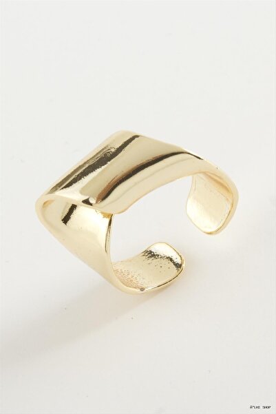 ZERO LAND Ilkestor Ribbon Shaped Metal (65556) Ring Yellow