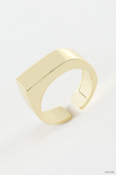 ZERO LAND Ilkestor Rectangular Metal (65058) Ring Yellow