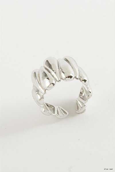 ZERO LAND Ilkestor Oval Metal Ring (65613) Silver Color