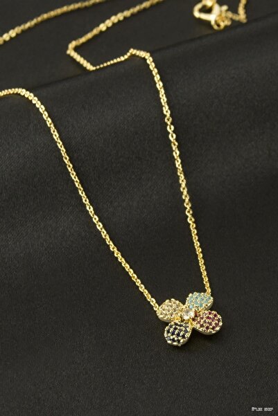 ZERO LAND Ilkestor Daisy Zircon Stone (70835) Necklace Yellow