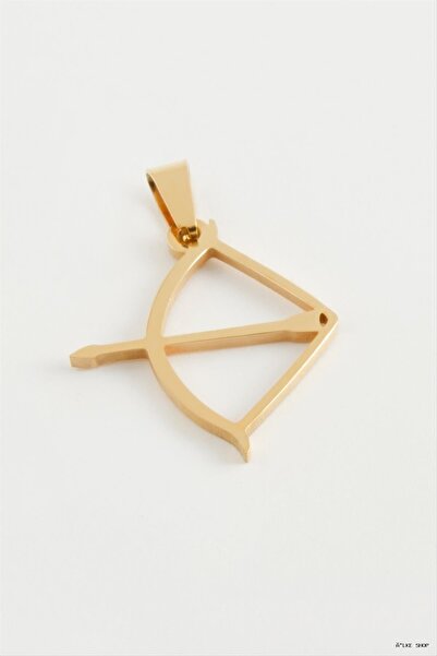ZERO LAND Ilkestor Bow Arrow Steel Pendant 2.5 (65847) cm Yellow