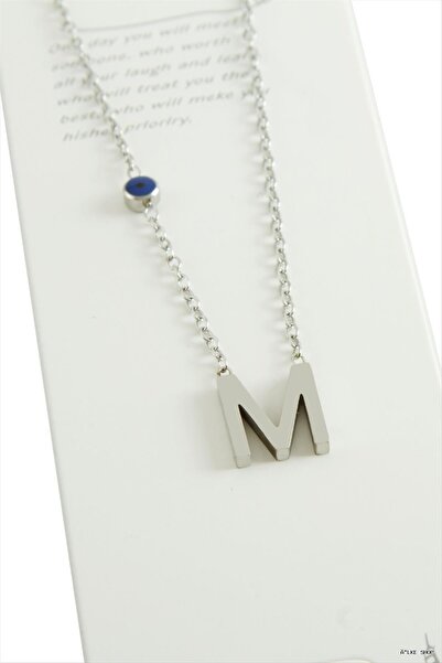 ZERO LAND Ilkestor Silver Color Lettered (71712) Steel Necklace