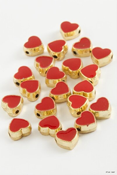 ZERO LAND Ilkestor Heart Enamel Bracelet and Pendant Horse 1 (71317) Piece Red