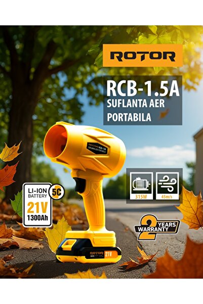 Rotor Suflanta aer pe acumulator Rotor, 315w, 21v, 1.3Ah, 15000rpm, 0.6bar, v...