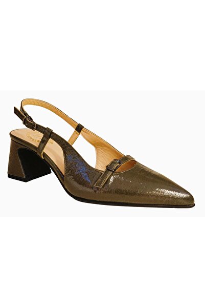 NISH N2628 Women's Genuine Leather Patent Leather Heeled Classic Shoes