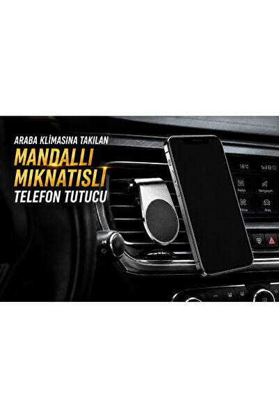 Mıknatıslı Araç Telefon Tutucu 360° | Klima Peteği Mandallı Telefon Standı