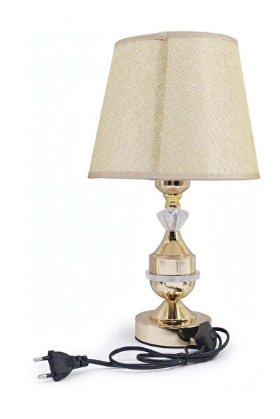 DubaiGallery Luxury Gold Table Lamp 38CM with Crystal Embellishment and Beaut...