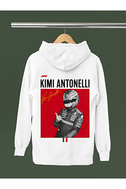 MAGORS KIMI ANTONELLI BASKILI PAMUKLU UZUN KOLLU ŞARDONLU 3 İPLİK KAPŞONLU F1...