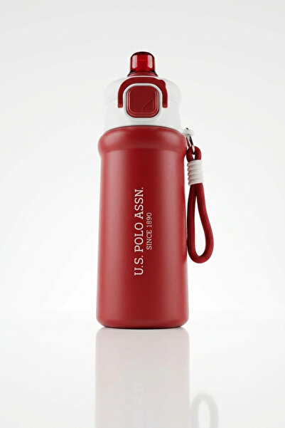 U.S. Polo Assn. Unisex Water Bottle with Lid and Strap for Sports, School, Da...