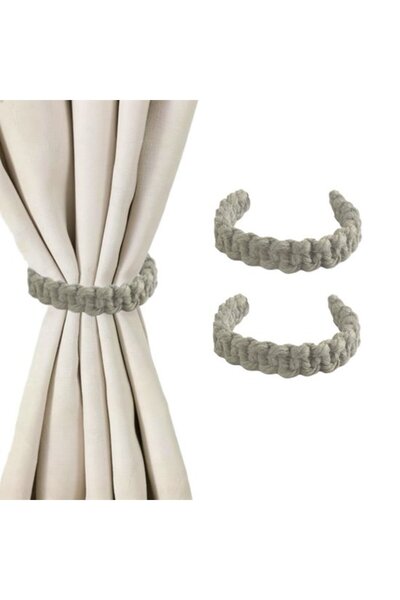 Morvena Picks 2 piese - 25*2cm - Agrafe pentru perdele din frânghie de cânepă...