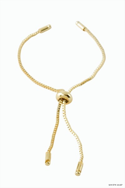 ZERO LAND Spt-Gld Elevator Chain Bracelet 1 (103135) Piece Yellow