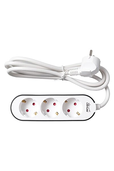 OEM Lohuis extension cord, 3 sockets, 1.5 m, 3500 W, 3 x 1.5 mmp, safety cont...