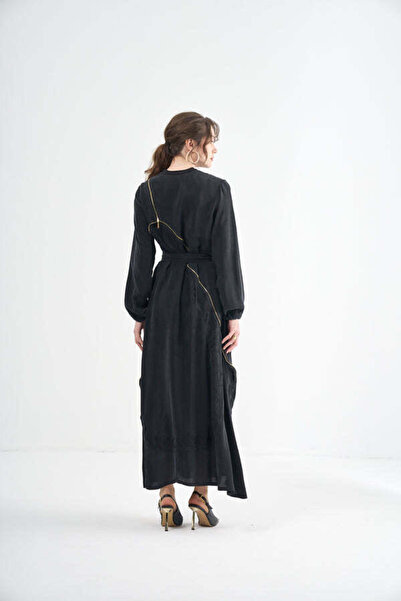 MissWhence Embroided Elegant Flow Belted Dress