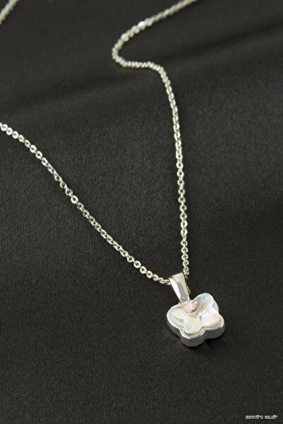 ZERO LAND Spt-Gld Stone Necklace (124016) Silver Color