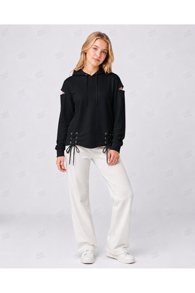Minimoda Kids سويت شيرت بقلنسوة للفتيات
