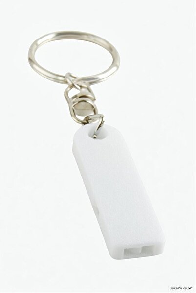 ZERO LAND Spt-Gld Earthquake Whistle (95510) Keychain White