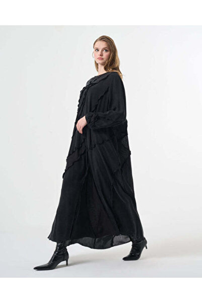MissWhence Asymmetrical layered wave detailing big size dress