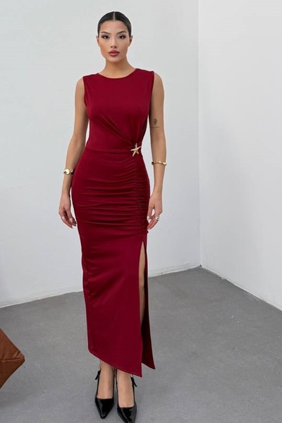 WOMAN VISION Rochie lungă fără mâneci cu șliț