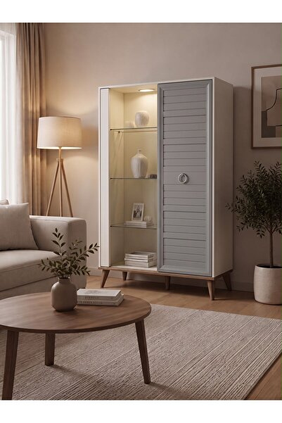 Numa ZETA VİTRİN KAPAKLI / RAFLI SALON VİTRİN