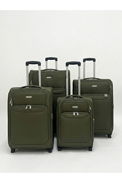 KTMC 4-Piece Soft Trolley Luggage Set (20", 24", 28", 32") with 2-Wheel Desig...