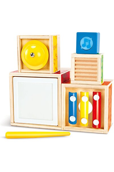 Hape مجموعة حلقات الألغاز الموسيقية |   مجموعة ألعاب موسيقية خشبية من 6 قطع ل...
