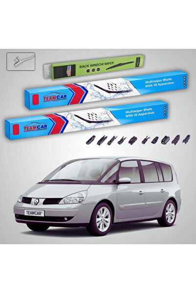 TEAMCAR Wipers Renault Espace IV MPV 2002-2015 | Front and Rear Set Flat Prem...
