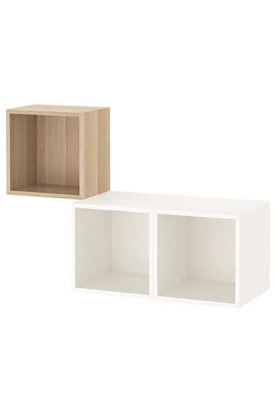 OEM Combinație corp suspendat 105x35x70 cm aspect stejar antichizat/alb EKET ...
