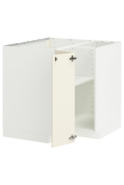 OEM Corp bază colţ+poliţă 88x88 cm alb/Bodbyn alb murdar METOD Corpuri bază M...