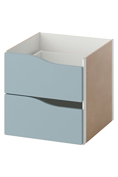 OEM Accesoriu 2 sertare 33x33 cm ondulat/gri deschis-bleu KALLAX Etajere