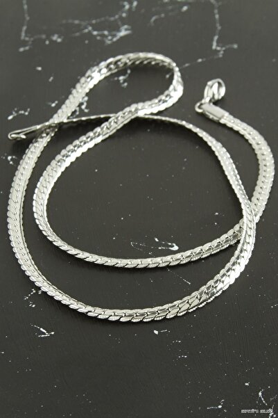 ZERO LAND Spt-Gld Italian Chain Steel Necklace 55 cm (112809) Silver Color